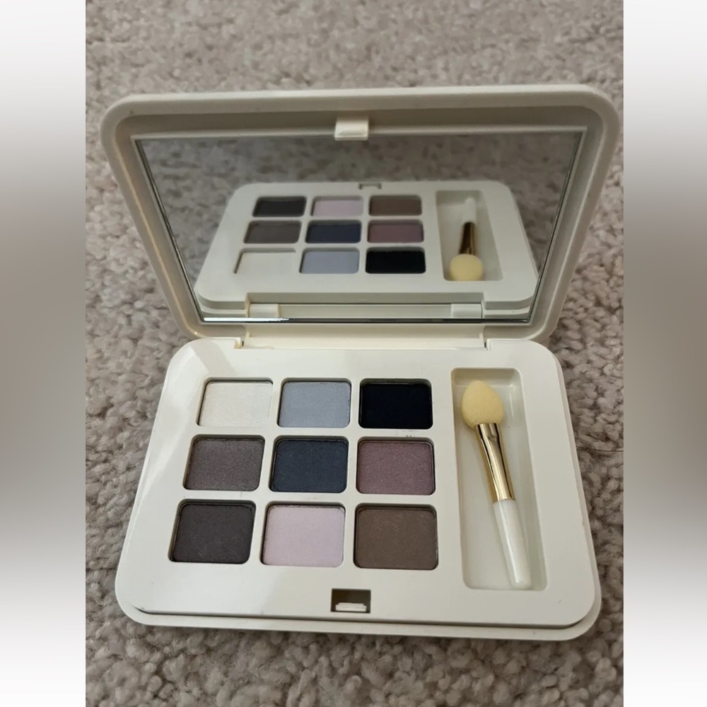 New Estee Laude Pure Color Eyeshadow Palette Travel Nine Shades Ivory Case 🪷